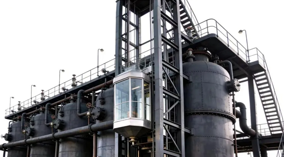 Лифт для наружного и внутреннего обслуживания котлов.2